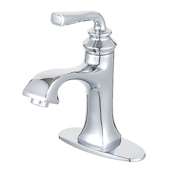 Fauceture Sgl-Handle Bathroom Faucet W/ Push-Up Drain & Deck Plate, Chrome LS4421RXL - main
